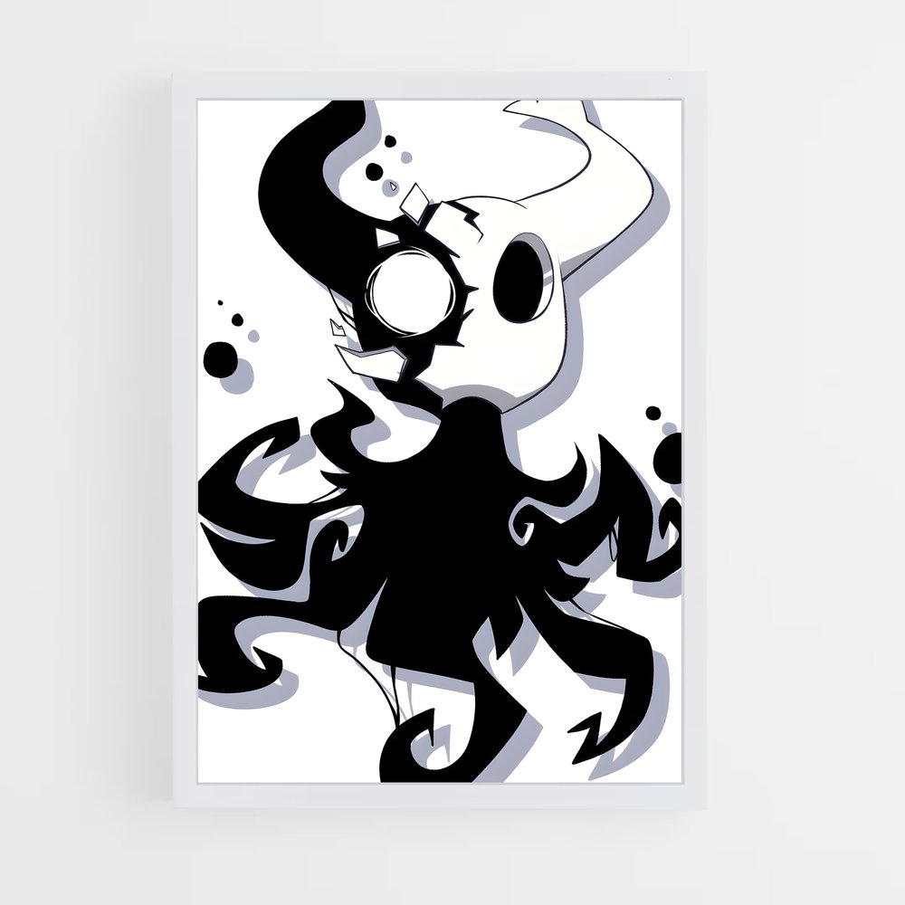 Poster Chat Noir – affiche Hollow Knight (vue 3)